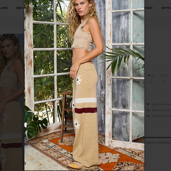 POL “ TARZANA “ POL Two Piece Color Block Sweater Set with Floral Detail - Picture 10 of 10